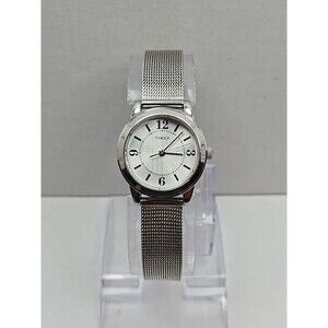 Timex Casey Dress Silver Mesh Womens Quartz Watch New Battery Water Resist WR30M